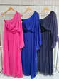VESTIDO LONGO UMA MANGA CHIFFON BRILHO