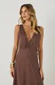 VESTIDO LONGO EM CREPE ONASSIS
