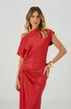 VESTIDO DRAPEADO EM CREPE PATOU