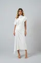 VESTIDO DRAPEADO EM CREPE PATOU