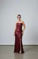 VESTIDO LONGO CORPETE DE ZIBELINE SAIA SEREIA PAETE