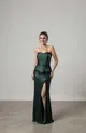 VESTIDO LONGO CORPETE DE ZIBELINE SAIA SEREIA PAETE