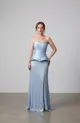 VESTIDO LONGO CORPETE DE ZIBELINE SAIA SEREIA PAETE