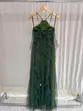 VESTIDO LONGO FRENTE ÚNICA CAMADAS TULE C/ FLOR
