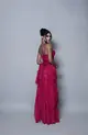 VESTIDO LONGO TULE GLITTER CASCATA SAIA