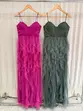 VESTIDO LONGO TULE GLITTER CASCATA SAIA