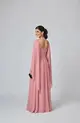 VESTIDO LONGO CHIFFON MANGA CAPA
