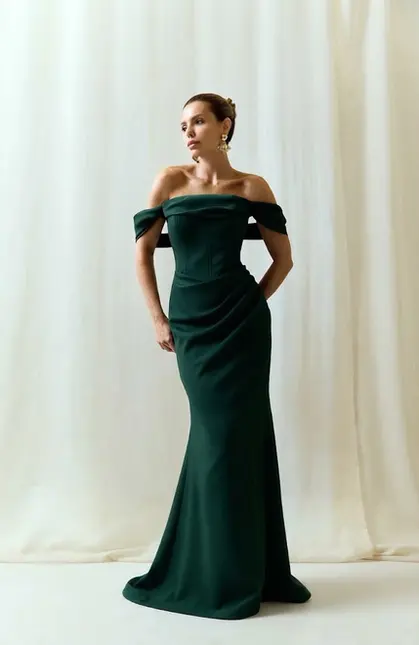 VESTIDO LONGO CREPE CORSET SORI