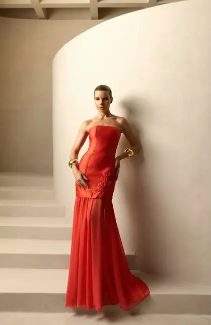 VESTIDO LONGO DOIS EM UM ZEBELINE SAIA CHIFFON SORI