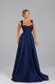 VESTIDO LONGO TAFETA REGATA MEIA TAÇA SORI