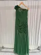 VESTIDO LONGO DRAPEADO CHIFFON CAPA FLORES SORI