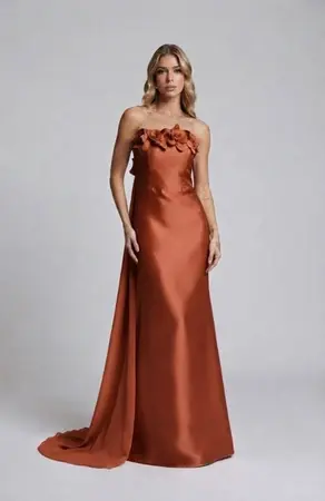VESTIDO LONGO CHIFFON FLORES SORI
