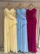 VESTIDO LONGO CHIFFON E RENDA CORSET SORI