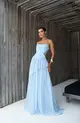 VESTIDO LONGO CHIFFON E RENDA CORSET SORI
