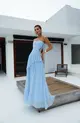 VESTIDO LONGO CHIFFON E RENDA CORSET SORI