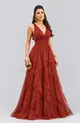 VESTIDO LONGO TULE ONDAS