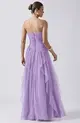 VESTIDO LONGO TULE BUSTO DRAPEADO SAIA CASCATA