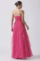 VESTIDO LONGO TULE BUSTO DRAPEADO SAIA CASCATA
