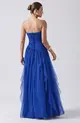 VESTIDO LONGO TULE BUSTO DRAPEADO SAIA CASCATA
