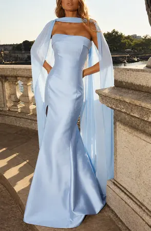 VESTIDO LONGO TQC ZIBELINE CAPA CHIFON