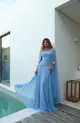 VESTIDO LONGO TOMARA QUE CAIA DRAPEADO CAPA FLOR