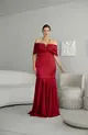VESTIDO LONGO TOMARA QUE CAIA DETALHE VIRA MANGA